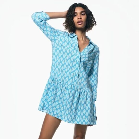 ZARA PRINTED SHORT DRESS - Picture 1 of 14